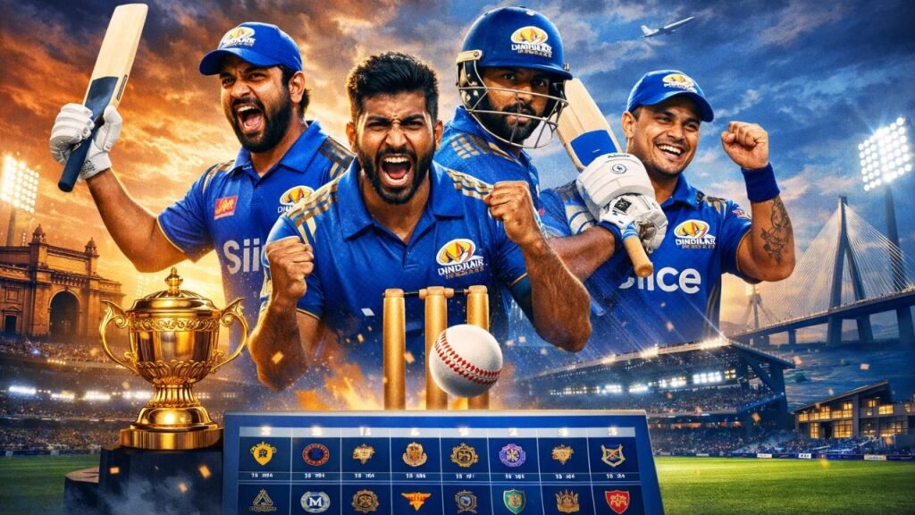 MI Complete Schedule for TATA IPL 2026